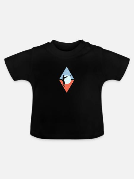 Lacrosse Lacrosseschläger Intercrosse - Baby Bio-T-Shirt mit Rundhals - Schwarz
