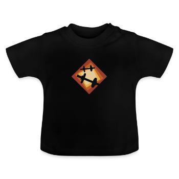 Soulevé de terre Soulevé de terre Soulevé de terre - T-shirt bio col rond Bébé - noir - Devant