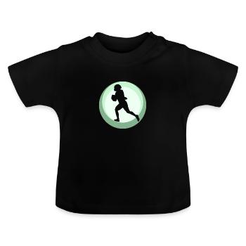 Football américain Gridiron Touchdown - T-shirt bio col rond Bébé - noir - Devant