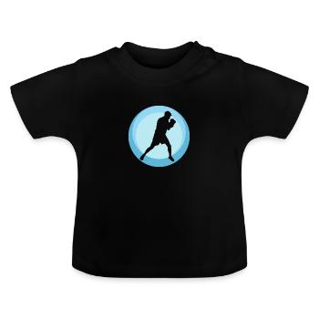 Boxen Boxer Boxkampf - Baby Bio-T-Shirt mit Rundhals - Schwarz - Vorne