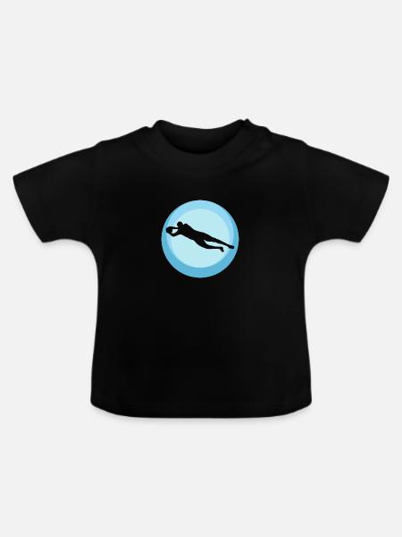 Elfmeter Verteidiger - Baby Bio-T-Shirt mit Rundhals - Schwarz