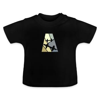 Musculation, Musculation - T-shirt bio col rond Bébé - noir - Devant