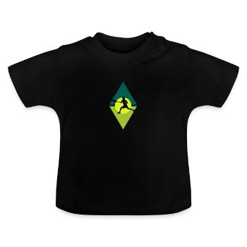 Tennis Tennis Racket Tennis Racket - Baby Organic T-Shirt with Round Neck - black - Front