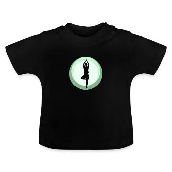 Mantra Vinyasa Yoga - Baby Bio-T-Shirt mit Rundhals - Schwarz - Vorne