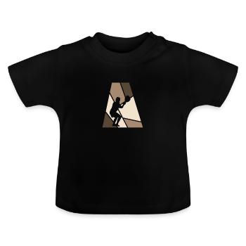 bâton de crosse au champ bâton de crosse - T-shirt bio col rond Bébé - noir - Devant