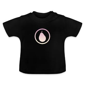 Breakfast Vegan Toast - Baby Organic T-Shirt with Round Neck - black - Front