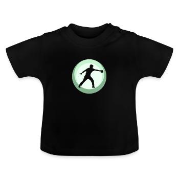 Table Tennis Player Table Tennis Racket Table - Baby Organic T-Shirt with Round Neck - black - Front