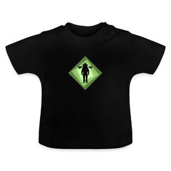 Imker Beekeeping Wabe - Baby Bio-T-Shirt mit Rundhals - Schwarz - Vorne