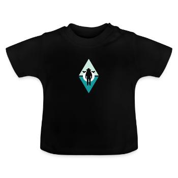 Imker Wabe Nektar - Baby Bio-T-Shirt mit Rundhals - Schwarz - Vorne
