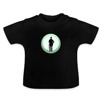 Joueur de billard Billard Boule de billard - T-shirt bio col rond Bébé - noir - Devant