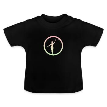 Dancing Twirling Twirling - Baby Organic T-Shirt with Round Neck - black - Front