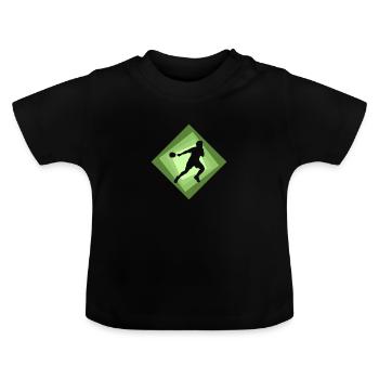 Squash Squash Player Squash Player - Baby Organic T-Shirt with Round Neck - black - Front