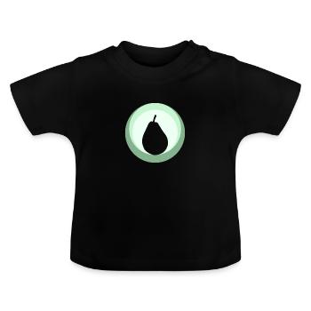 Vegan Breakfast Foodie - Baby Organic T-Shirt with Round Neck - black - Front