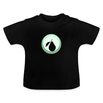 Vegan Toast Avocado Toast - Baby Organic T-Shirt with Round Neck - black - Front
