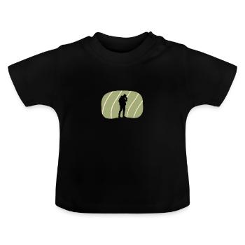 Beatboxing DJ Djing - Baby Bio-T-Shirt mit Rundhals - Schwarz - Vorne