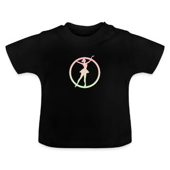 Ballerina Ballett Tänzerin Oper - Baby Bio-T-Shirt mit Rundhals - Schwarz - Vorne