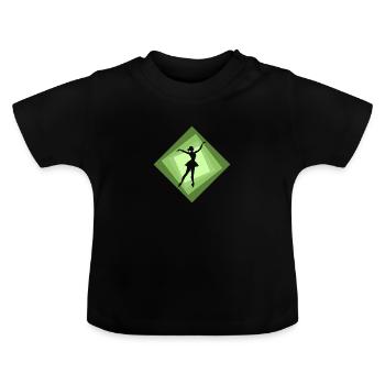 Ballett Balletttänzerin Schwanensee - Baby Bio-T-Shirt mit Rundhals - Schwarz - Vorne
