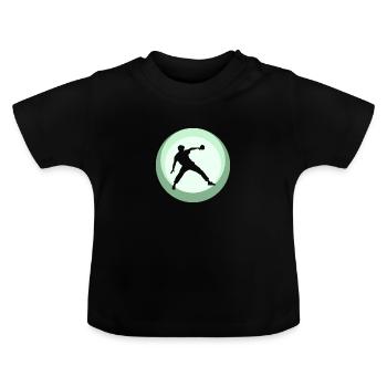 Tischtennisspieler Tischtennisschläger - Baby Bio-T-Shirt mit Rundhals - Schwarz - Vorne