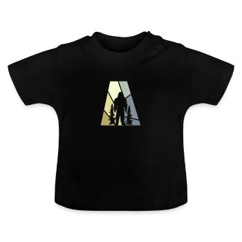Bigfoot Big foot Bigfoot - Baby Bio-T-Shirt mit Rundhals - Schwarz - Vorne
