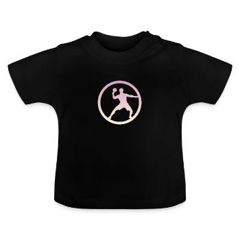Table Tennis Rackets Table Tennis Rackets - Baby Organic T-Shirt with Round Neck - black - Front