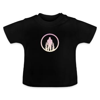 Big foot Bigfoot Lochness Bigfoot - Baby Bio-T-Shirt mit Rundhals - Schwarz - Vorne