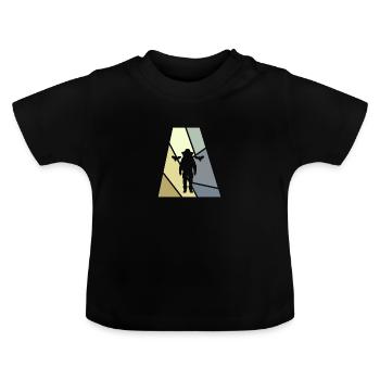 Imker Imker Wabe - Baby Bio-T-Shirt mit Rundhals - Schwarz - Vorne