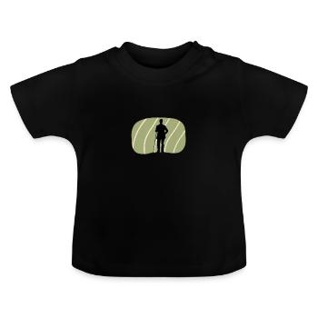Joueur de billard Joueur de billard Joueur de billard - T-shirt bio col rond Bébé - noir - Devant