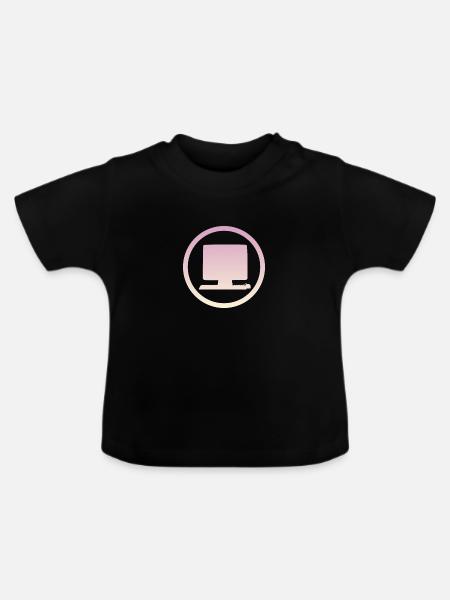 Computer Online Gamer - Baby Bio-T-Shirt mit Rundhals - Schwarz