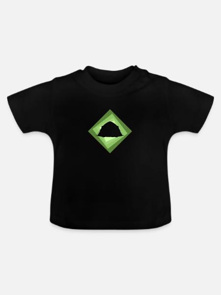 Camping Zelt Zelten - Baby Bio-T-Shirt mit Rundhals - Schwarz
