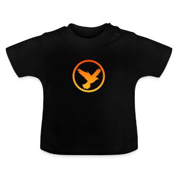 Voler, Voler, Volée D’oiseaux - T-shirt bio col rond Bébé - noir - Devant