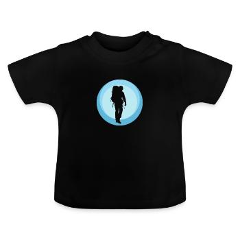Backpacking Backpacker Pilger - Baby Bio-T-Shirt mit Rundhals - Schwarz - Vorne