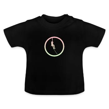 Klettern Felsklettern Felsklettern Sportler - Baby Bio-T-Shirt mit Rundhals - Schwarz - Vorne