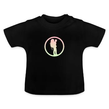Backpacking Wanderer Backpacker - Baby Bio-T-Shirt mit Rundhals - Schwarz - Vorne