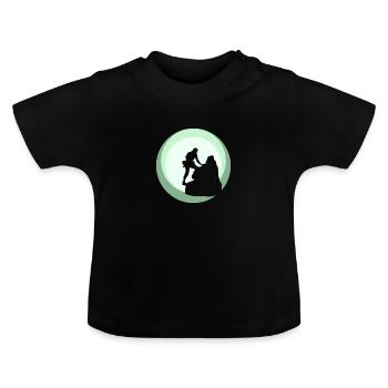 Kletterwand Klettern Gipfel - Baby Bio-T-Shirt mit Rundhals - Schwarz - Vorne