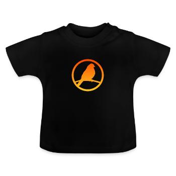 Peep Perruche Animal - T-shirt bio col rond Bébé - noir - Devant