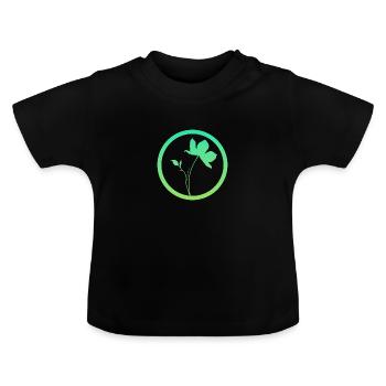 Botanisch Gartenbau Flora - Baby Bio-T-Shirt mit Rundhals - Schwarz - Vorne