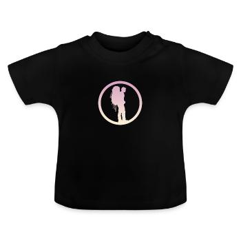 Randonnée Randonnée Pèlerins - T-shirt bio col rond Bébé - noir - Devant