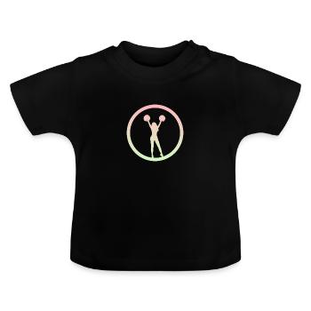 Pompon pom-pom girl girlie - T-shirt bio col rond Bébé - noir - Devant