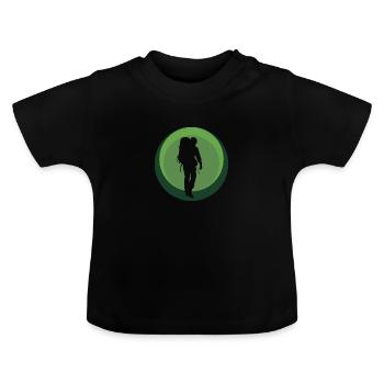 Backpacking Backpacker Rucksack - Baby Bio-T-Shirt mit Rundhals - Schwarz - Vorne