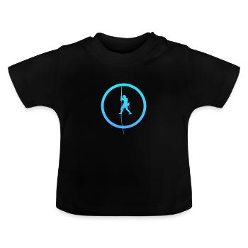 Klettern Felsklettern Bergsteiger - Baby Bio-T-Shirt mit Rundhals - Schwarz - Vorne