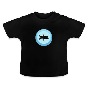 Canoë Pagayer Canoë - T-shirt bio col rond Bébé - noir - Devant