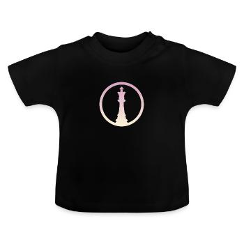 Chess Strategy Chess Pieces - Baby Organic T-Shirt with Round Neck - black - Front
