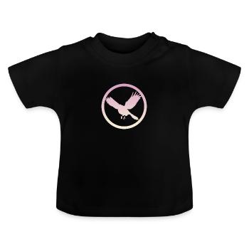 Fliegen Vogel Vogelschwarm - Baby Bio-T-Shirt mit Rundhals - Schwarz - Vorne