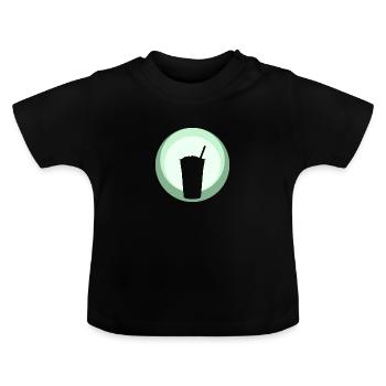 Tee Bubble Bubble Thé Bulle - T-shirt bio col rond Bébé - noir - Devant