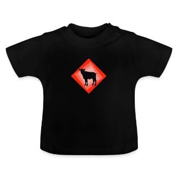 Lait de vache Lait - T-shirt bio col rond Bébé - noir - Devant