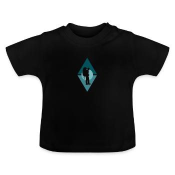 Backpacker Wanderer Wandern - Baby Bio-T-Shirt mit Rundhals - Schwarz - Vorne