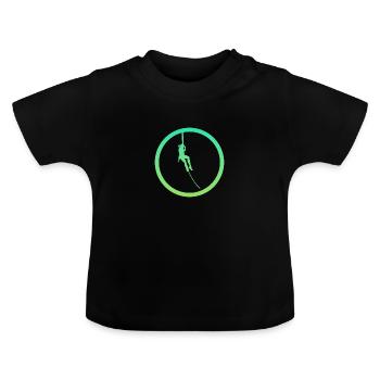 Climber Rope Climbing Climber - Baby Organic T-Shirt with Round Neck - black - Front