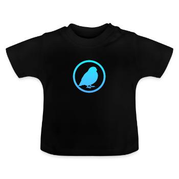 Oiseaux Oiseaux Oiseaux - T-shirt bio col rond Bébé - noir - Devant