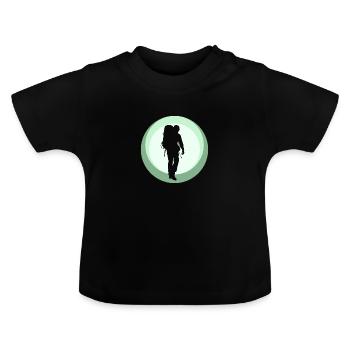 Backpacking Backpacker Wanderer - Baby Bio-T-Shirt mit Rundhals - Schwarz - Vorne
