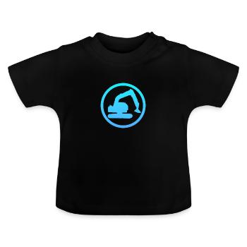 Conducteur d’excavatrice Construction d’une maison de conducteur d’excavatrice - T-shirt bio col rond Bébé - noir - Devant